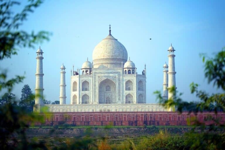 Golden Triangle trip from Jaipur with palace courtyards and Taj Mahal views with Taj Mahal, Delhi and Jaipur heritage landmarks